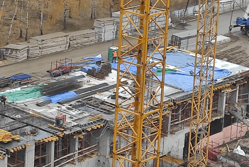 Ход строительства в ЖК 1-й Лермонтовский 07.11.2022